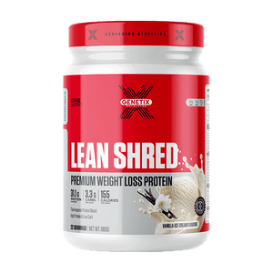 Genetix Nutrition Lean Shred vanilla ice cream protein powder 880g tub with premium weight loss formula label