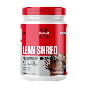 Genetix Nutrition Lean Shred chocolate bomb protein powder 880g tub with premium weight loss formula label