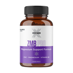 Genetix ZMB Pro magnesium support capsules, 90 count formula containing zinc, magnesium and vitamin B6