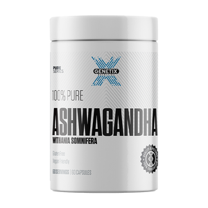 White Genetix CA-AKG supplement tub featuring Calcium Alpha-Ketoglutarate and vegan-friendly branding
